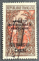 FRAOUB064U - Bakalois Woman - Overprinted AEF - Oubangui-Chari - 30 C Used Stamp - Oubangui-Chari - 1925 - Gebruikt