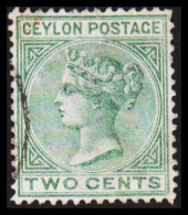 1883-1898. CEYLON. Victoria. TWO CENTS.  (MICHEL 59) - JF545328 - Ceilán (...-1947)