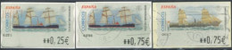 SPAIN- 2002, VANTIGE BOATS STAMPS LABELS SET OF 3, DIFFERENT VALUES, USED. - Gebruikt