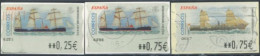 SPAIN- 2002, VANTIGE BOATS STAMPS LABELS SET OF 3, DIFFERENT VALUES, USED. - Gebraucht