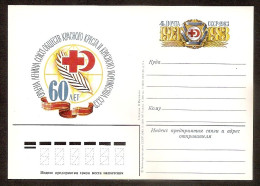 Russia USSR 1983●60th Anniv. Red Cross & Red Half-Moon●●stamped Stationery●postal Card●Mi PSo114 - 1980-91