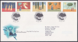 GB Great Britain 1996 FDC Christmas, Christianity, Festival, Christian, Pictorial Postmark, First Day Cover - Brieven En Documenten