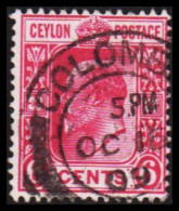 1903-1911. CEYLON. Edward VII. 6 CENTS. Very Fine Cancel.  (MICHEL 150) - JF545342 - Ceylon (...-1947)