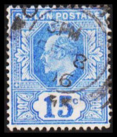 1903-1911. CEYLON. Edward VII. 15 C.  (MICHEL 153) - JF545345 - Ceylan (...-1947)
