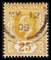 1903-1911. CEYLON. Edward VII. 25 C.  (MICHEL 154) - JF545346 - Ceylon (...-1947)