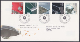 GB Great Britain 1996 FDC Classic Sports Cars, Car, Autombile, Pictorial Postmark, First Day Cover - Cartas & Documentos
