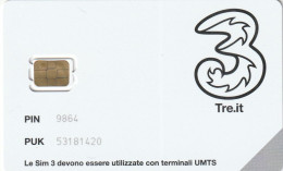 ITALIA GSM SIM TRE (E77.8.8 - GSM-Kaarten, Aanvulling & Voorafbetaald