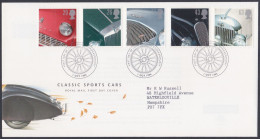 GB Great Britain 1996 FDC Classic Sports Cars, Car, Autombile, Pictorial Postmark, First Day Cover - Brieven En Documenten