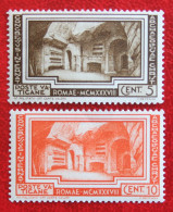 5 + 10 C Int. Christliche Archäologie-Kongress 1938 Mi 67-68 Yv  80-81 Ongebruikt / MH VATICANO VATICAN VATICAAN - Unused Stamps