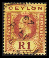 1911-1925. CEYLON. Georg V. R 1. White Reverse.  (MICHEL 175y) - JF545354 - Ceilán (...-1947)