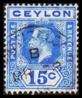 1911-1925. CEYLON. Georg V. 15 C.  (MICHEL 171) - JF545357 - Ceylon (...-1947)