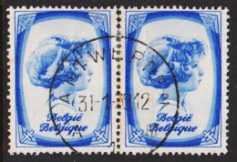 1938. BELGIE. Tuberculosis. Prinz Albert Von Lüttich 1.75 Fr + 25 C In Pair Beautifully Cance... (Michel 494) - JF545362 - Used Stamps