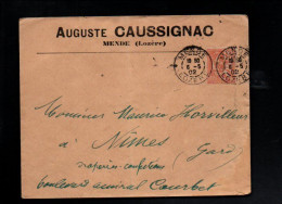 MOUCHON  SUR LETTRE A EN TETE DE MENDE 1902LOZERE - 1877-1920: Semi-Moderne