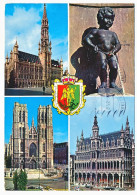 CPSM / CPM 10.5 X 15 Belgique (36) BRUXELLES  Souvenir En 4 Photos - Monuments, édifices