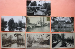 LOT DE 7 CARTES COURVILLE SUR EURE - 28 - MOULIN - CANAUX - BORDS DE L' EURE -2 SCANS-15 - Courville