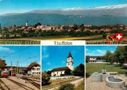 13661724 Taeuffelen Ortsansicht Mit Kirche Alpen Bahnhof Eisenbahn Brunnen Park  - Sonstige & Ohne Zuordnung