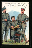 AK In Der Heimat..., Singende Kameraden  - Guerra 1914-18