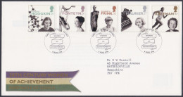GB Great Britain 1996 FDC Women, Ballet, Science, Cinema, Typewriter, Sports, Pictorial Postmark, First Day Cover - Brieven En Documenten
