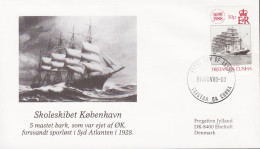 1988. TRISTAN Da CUNHA. 5-Mast-Bark „Köbnhavn“ 50 P On FDC Cancelled 7. NOV. 1988. Picture Of... (Michel 455) - JF545394 - Tristan Da Cunha