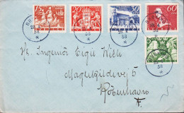 1938. SVERIGE. __NYA SVERIGE MINNET 5 + 15 + 20 + 30 + 60 ÖRE On Envelope To Denmark Cancell... (Michel 248+) - JF545400 - Brieven En Documenten