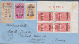 1934. NIGER. Rare Registered Cover To Lausanne, Suisse With Margin 4block (number B 23012 15)... (MICHEL 17+) - JF545402 - Used Stamps