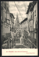 Postal Toledo, Una Calle Del Comercio, Strassenansicht Mit Kirche  - Toledo