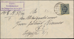 31 Dienstmarke 1,25 M Portogerechte EF Orts-Brief Amtsgericht BERLIN 21.6.1922 - Oficial