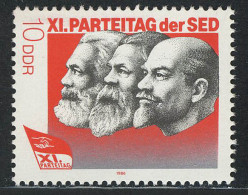 3009 SED 10 Pf 1986 Marx, Engels, Lenin ** - Nuevos