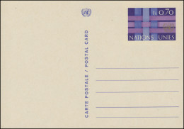 UNO Genf Postkarte P 4 UNO-Emblem Und Bänder 0,70 Franken 1977, Ungebraucht ** - Otros & Sin Clasificación