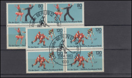 698-699 Sporthilfe Eishockey / Tanzen Vierer-Satz Zentrische ESSt BERLIN 12.4.83 - Used Stamps