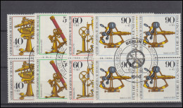 641-644 Optische Instrumente 1981: Viererblock-Satz Zentrische ESSt BERLIN - Used Stamps