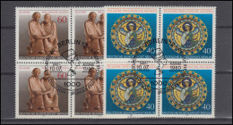 625-626 Preußische Museen 1980: Viererblock-Satz Zentrische ESSt BERLIN 10.6.80 - Used Stamps