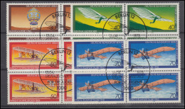 563-566 Jugend Luftfahrt 1978: Viererblock-Satz Zentrische ESSt BERLIN - Used Stamps