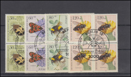 712-710 Bestäubungsinsekten 1984: Viererblock-Satz Zentrische ESSt BERLIN - Used Stamps