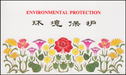 Gedenkkarte China 2180-2183 Umweltschutz Im Viererblock 1988, ESSt 5.6.88 - Autres & Non Classés