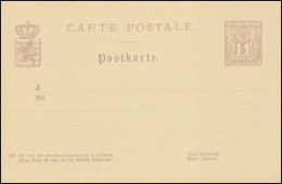 Luxemburg Postkarte P 43a Allegorie 5 C. Mit Punkt, Ungebraucht  - Sonstige & Ohne Zuordnung