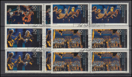 807-810 Jugend Musiziert 1988: Viererblok-Satz Zentrische ESSt BERLIN 14.4.88 - Used Stamps
