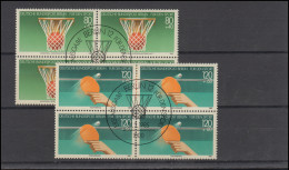 732-733 Sporthilfe 1985: Viererblock-Satz Zentrische ESSt BERLIN 21.2.85 - Used Stamps