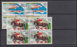 751-752 Sporthilfe 1986: Viererblock-Satz Zentrische ESSt BERLIN - Used Stamps