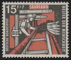 Saarland 406 Wohlfahrt Kohlebergbau 15 Fr 1957, ** - Unused Stamps