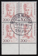 1498 Frauen 200 Pf UR-Viererbl. Tages-O - Used Stamps