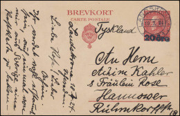 Postkarte P 47I König Gustav Maschinenaufdruck 20 / 25 Öre, LANDSKRONA 19.7.1924 - Ganzsachen