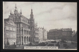 Europa Foto AK BRUXELLES Grand' Place Rathaus, LÜTTICH Hauptbahnhof 10.4.1915 - Other & Unclassified