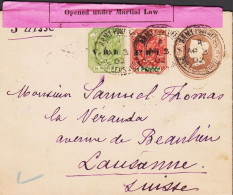 1902. Transvaal. Very Fine And Interesting Small Censored ONE PENNY VICTORIA Envelope To Lausanne, Suisse ... - JF545416 - Transvaal (1870-1909)