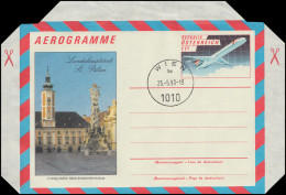 Österreich LF 24 Flugzeug 11 Schilling St. Pölten Rathaus, ET-O WIEN 1990 - Autres & Non Classés