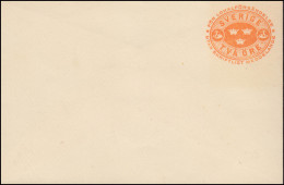 Schweden Umschlag U 10X Drei Kronen 2 Öre Wz.1X Fallende Linien, ** Postfrisch - Postal Stationery