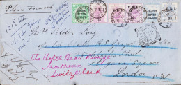 1902. ORANJE VRIJ STATE. Impressive Cover Adressed To London And There Readressed To Switzerl... (Michel 27+) - JF545417 - Oranje-Freistaat (1868-1909)