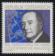 2141 Geburtstag Richard N. Graf Von Coudenhove-Kalergi, Autor,10 S ** - Neufs