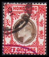 1904-1907. HONG KONG. Edward VII TWO DOLLARS. Signed Gebr. Genf, Leipzig.  (Michel 87) - JF545439 - Unused Stamps