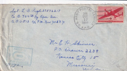 COVER. 17 DEC 1944. APO 166. SOISSONS FRANCE. PASSED BY EXAMINER. TO BALTIMORE - Covers & Documents